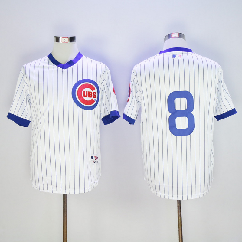 Men Chicago Cubs 8 Dawson White Throwback 1988 MLB Jerseys